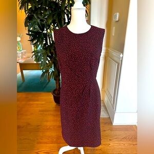 Ann Taylor Burgundy Polka Dot Mini Dress